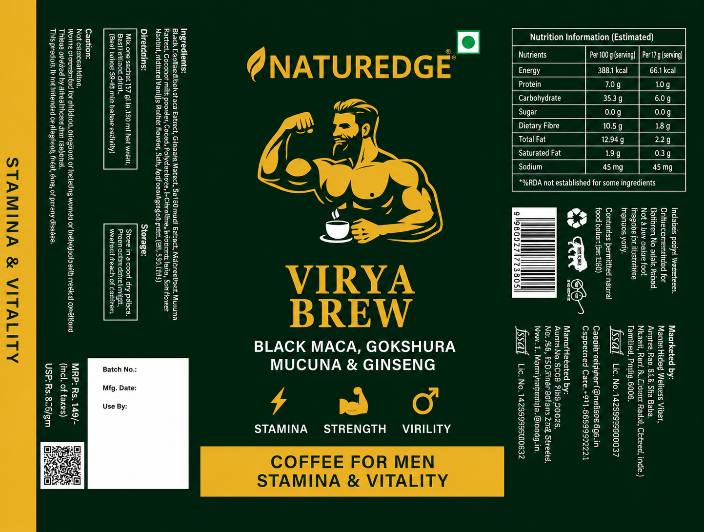 NaturEdge Virya Brew Buy 3 Get 3 Free Combo Pack (6 Sachets)
